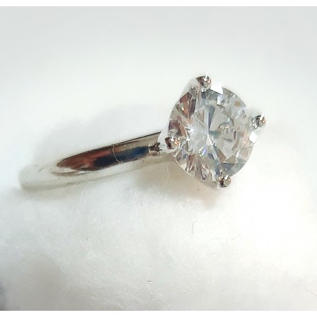 ANILLO DE ACERO Y CIRCONITA