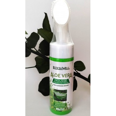 LIMPIADOR FACIAL ALOE VERA MOUSSE CON CEPILLO LETICIA WELL