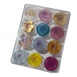 SET DE PIGMENTOS OJUELAS Y GLITTER LOS COLORES DE EVA 