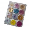 SET DE PIGMENTOS OJUELAS Y GLITTER LOS COLORES DE EVA 